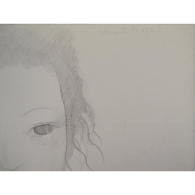 Marie Laurencin, Dreamer, Original Pencil Drawing For Sale - Image 4 of 7