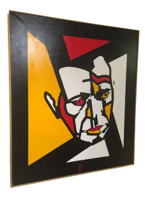 1990s Large Earl Hubbard Painting