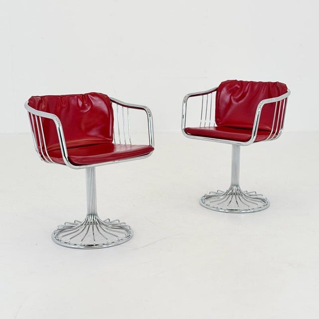 Red Mid-Century Cantilever Armchair by Gastone Rinaldi for Rima, Italy, 1970s For Sale - Image 8 of 18