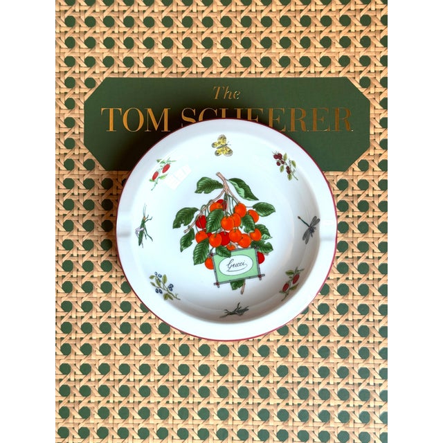 1970's Gucci Cherries Ginori Vide Poche | Chairish