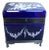 Cobalt Blue Glass Jewelry Box For Sale