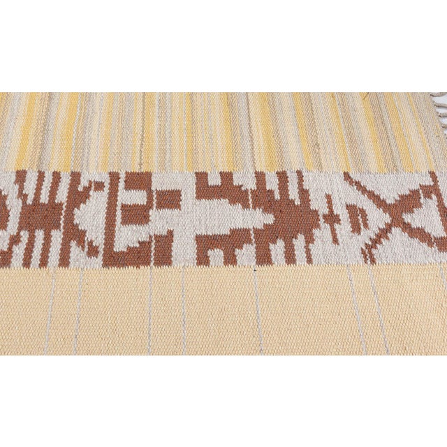 Doris Leslie Blau Finland Flat Woven Rug by Alestalon Mattokutomo For Sale - Image 4 of 8
