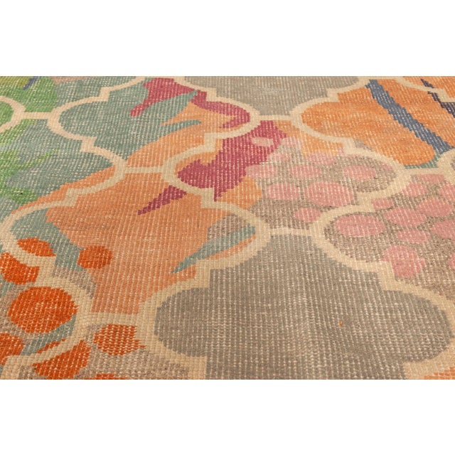 Early 21st Century Vibrant Abstract Modern Hand-Knotted Wool Rug by Doris Leslie Blau For Sale - Image 5 of 8