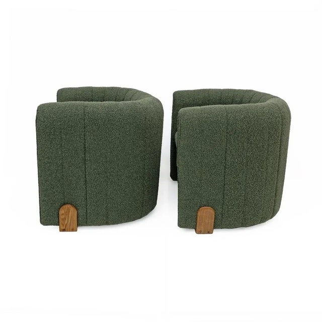Italian Bouclè Armchairs, 2000s, Set of 2 For Sale - Image 9 of 12
