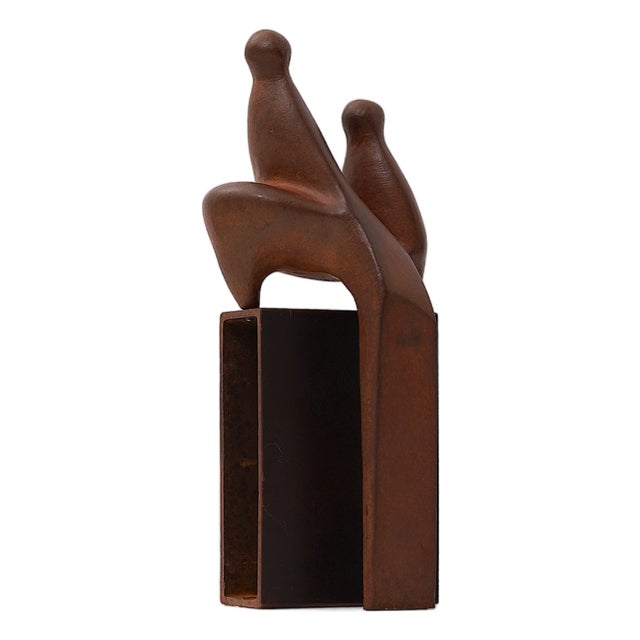Abstract Cast Iron Two-Piece Zezootier & Reiter Sculpture by Gertraude Zebe, 2003 For Sale