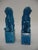 Ceramic Vintage Turquoise Chinese Foo Dogs, Pair For Sale - Image 7 of 12