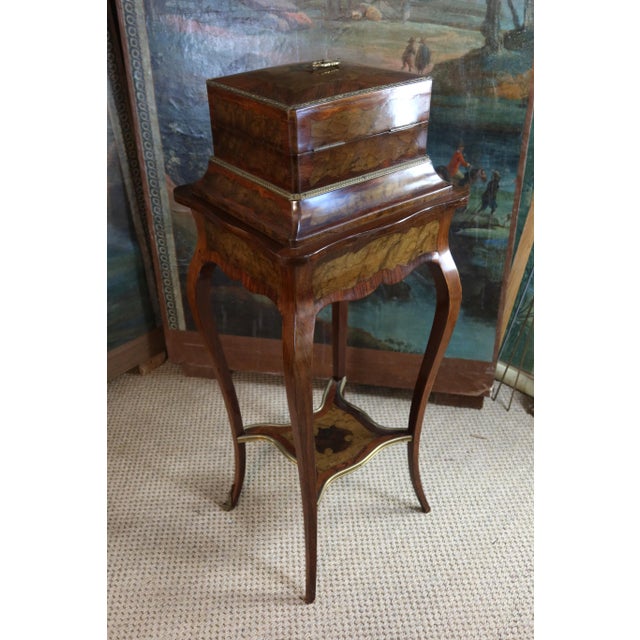 Jewelry Box on Stand, 19th Century For Sale - Image 9 of 10