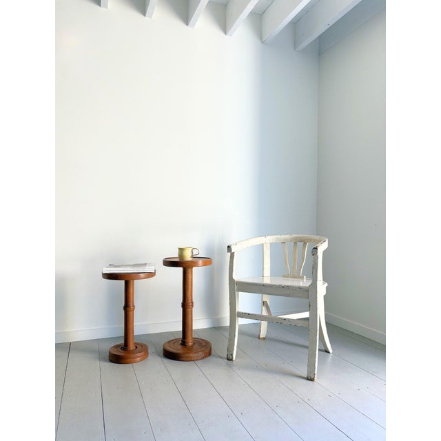 Arts and Crafts Cocktail Tables in Turned Oak, 1940, Set of 2 For Sale - Image 10 of 10