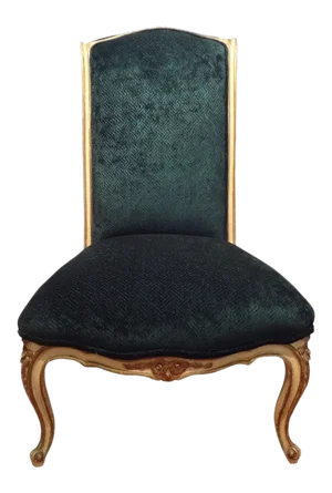 1920's French Louis XV Style Painted and Gilt Wood Chair
