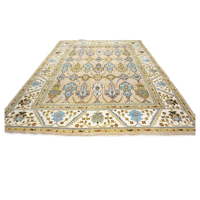 Condition: New Origin: Afghanistan Design: Sultanabad Actual Size: 9.1 X 12.3 Colors: Tan, Green, Ivory, Blue Content: Wool