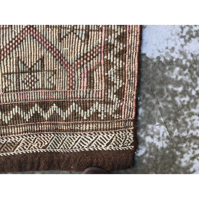 1960s Vintage Handwoven Tribal Kilim Rug - 5′1″ × 11′7″ For Sale - Image 10 of 11