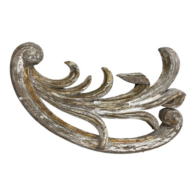 Antique Italian Carved Wood Sconce, 19th Century For Sale