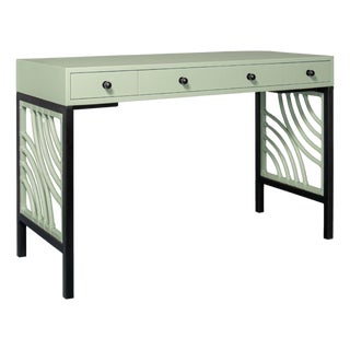 Swirl Writing Desk - Celery Green For Sale