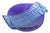 Vintage Postmodern Blue Fused Art Glass Sculptural Bowl, circa 1980 For Sale