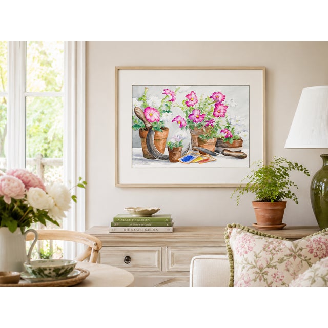 Potted Wild Roses - Tomoko Parry, C. 1990s For Sale - Image 9 of 10