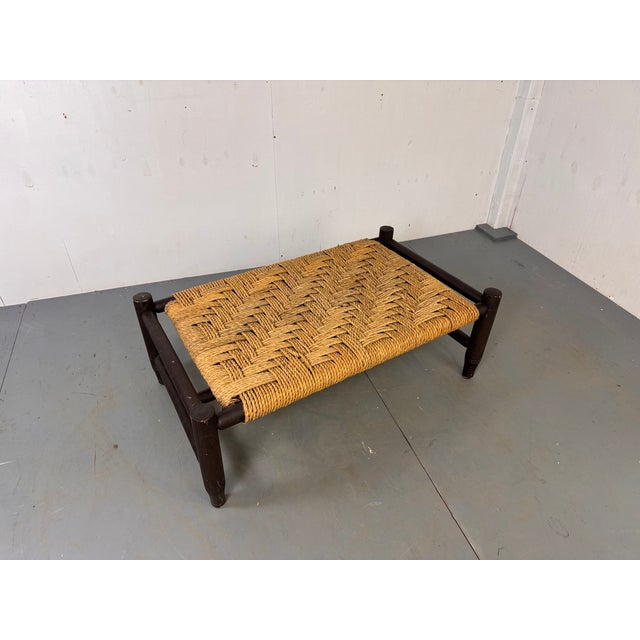 1960s Mid-Century Modern Wabi Sabi Rope Bench, 1960s For Sale - Image 5 of 9