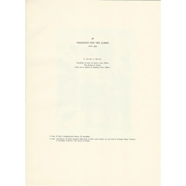 1950s Morandi, Landscape with Three Trees, 1957, Lithograph For Sale - Image 5 of 7