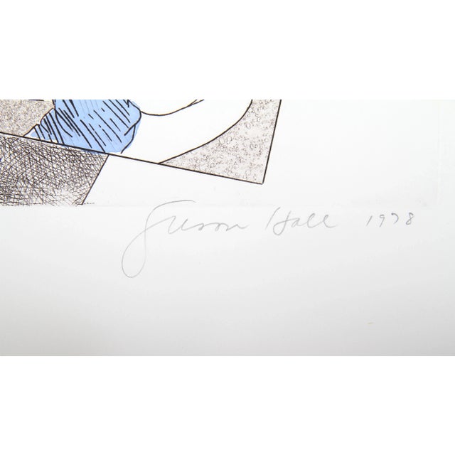 Artist: Susan Hall, American (1943 - ) Title: Repitition Year: 1978 Medium: Aquatint Etching, Signed and Numbered in...