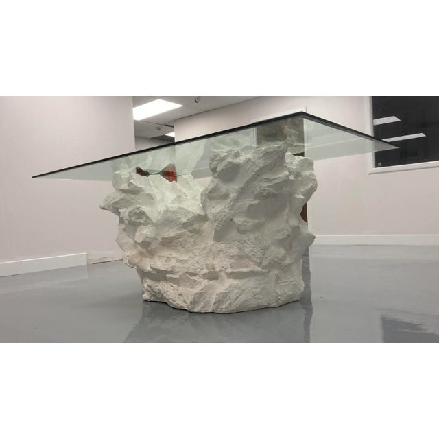 Postmodern Faux Quarry Plaster Dining Table From Sirmos For Sale - Image 10 of 13
