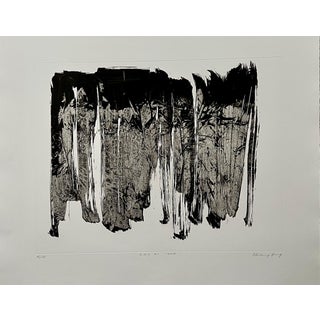 Chihung Yang, Abstract Expressionist Taiwanese Etching Chihung Yang Chinese Calligraphy Art, 2014 For Sale