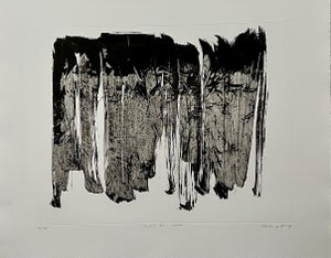 Chihung Yang, Abstract Expressionist Taiwanese Etching Chihung Yang Chinese Calligraphy Art, 2014