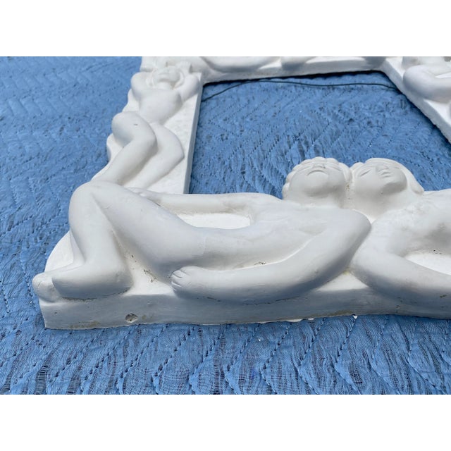 Art Deco Plaster Mirror Frame by Cecilia Graham For Sale - Image 10 of 13