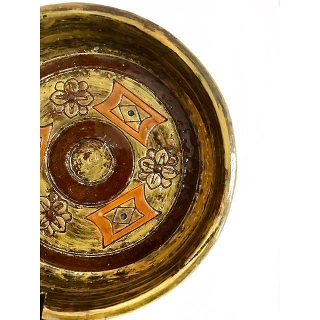 for your consideration an Italian 1950s Mid Century modern green ashtray bowl catch all attributed to Aldo Londi for...