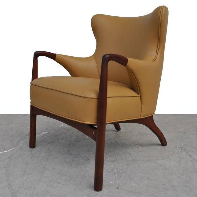 1960s Vintage Midcentury Ib Kofod Larsen Style Lounge Chair For Sale In Houston - Image 6 of 9