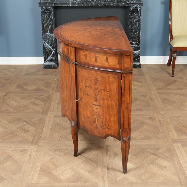 Vintage John Richard Demi Lune Cabinet For Sale - Image 14 of 16