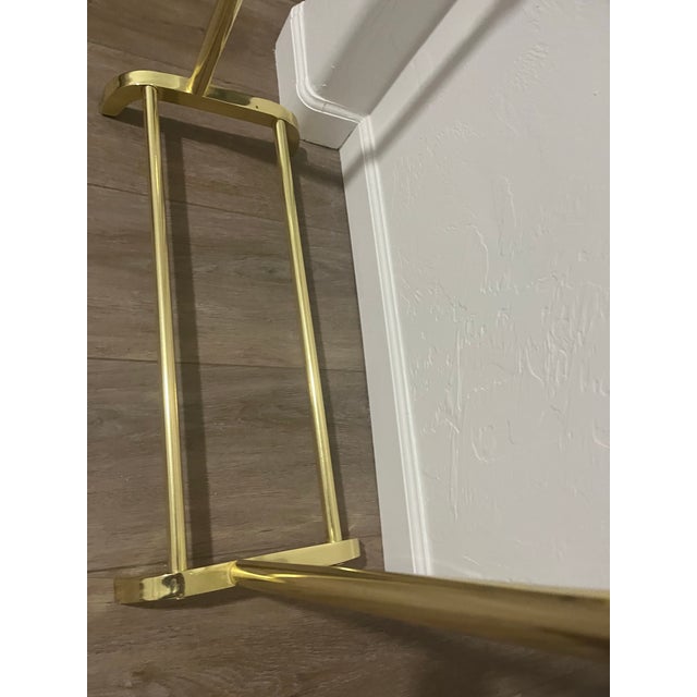 Vintage Solid Brass Quilt/Towel Rack For Sale - Image 10 of 11