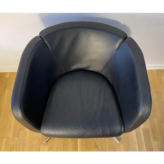 Piero Lissoni Jelly Armchair in Black Leather by Piero Lissoni for Living Divani, Italy, 1990s For Sale - Image 4 of 9