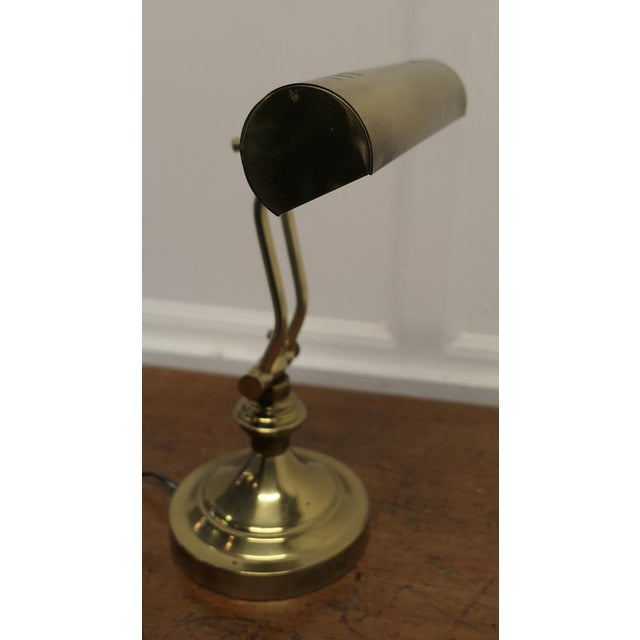 Art Deco Brass Adjustable Bankers Desk Lamp , 1960s For Sale - Image 6 of 9
