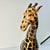 1970s Vintage Safari Boho Chic Italian Leather Wrapped Giraffe and Leopard Figurals - A Pair For Sale - Image 6 of 18
