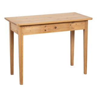 19th Century Swedish Pine Side Table With Drawer For Sale