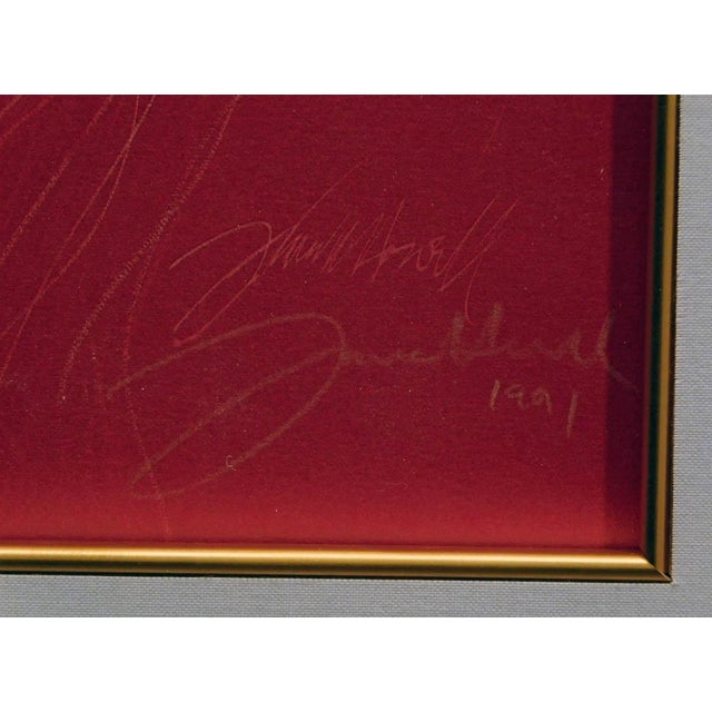 1990s Frank Howell "Teton Fire" Framed Hand Signed Offset Lithograph Submit an Offer! For Sale - Image 5 of 6