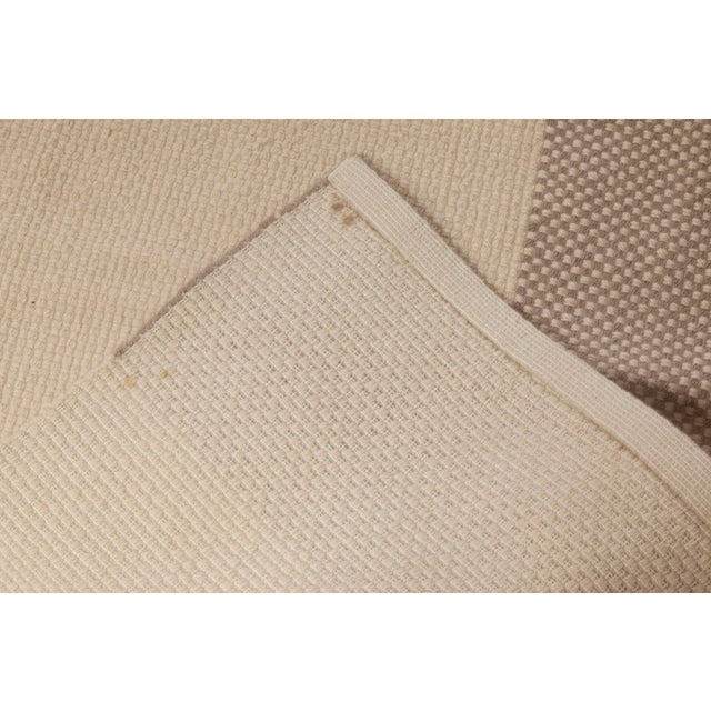 Oversized Modern Striped Beige and Grey Flat-Weave Rug by Doris Leslie Blau For Sale In New York - Image 6 of 6