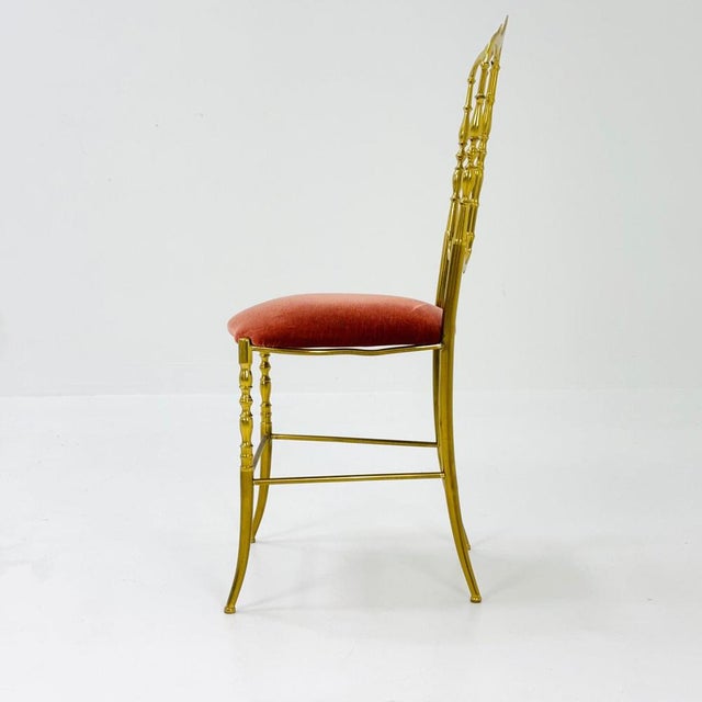 Mid-Century Brass Chiavari Side Chair, Italy, 1980s For Sale - Image 5 of 11