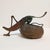 Antique Arts & Crafts figural cigar cutter and ashtray in the form of a grasshopper, in copper and brass, unmarked. Early...
