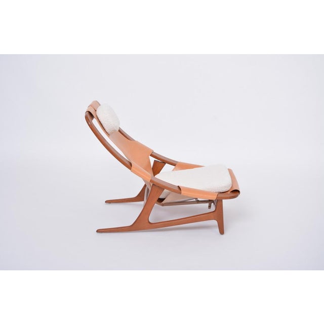 Brown candinavian Lounge Chair by Arne Tideman Ruud for Holmenkollen, 1960s For Sale - Image 8 of 18