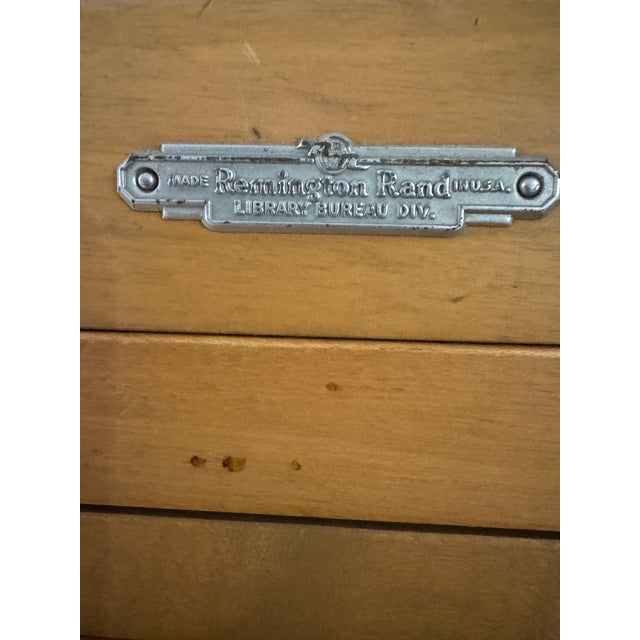 Vintage Remington Rand 60-Drawer Modular Library Card Catalog Cabinet For Sale In Pittsburgh - Image 6 of 6