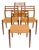 Vintage Niels Otto Møller Model 78 Dining Chairs – Rosewood Danish Cord Set of 4 For Sale