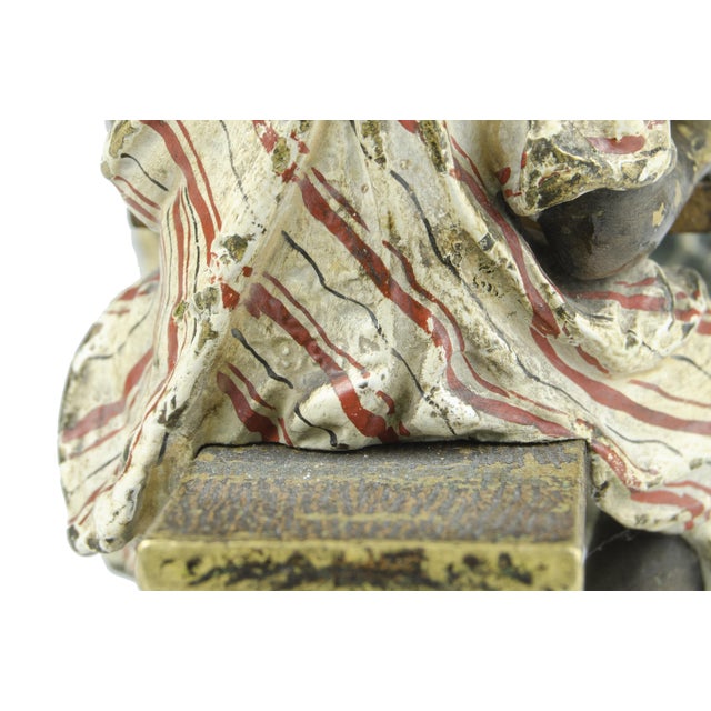 Late 19th Century Vienna Secession Cold-Painted Bronze Small Sculpture of Two Men Playing Chess by Franz Bergmann/Nam Greb, Austria For Sale - Image 9 of 9