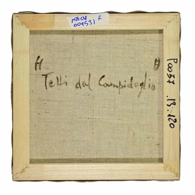 Pino Romanò, Roofs from the Capitol-View of Rome, Oil Painting, 1990s For Sale - Image 3 of 4