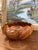 Mid-Century Modern Vintage Hand-Carved Decorative Wood Bowl by Pacific Traders - Made in the Philippines for Aloha Hawaii For Sale - Image 3 of 9