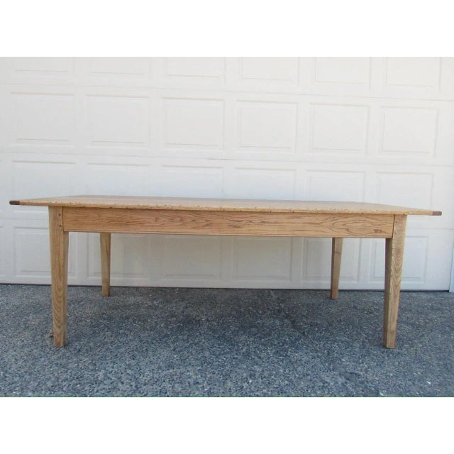 Vintage French Light Oak Farm Table For Sale - Image 17 of 17