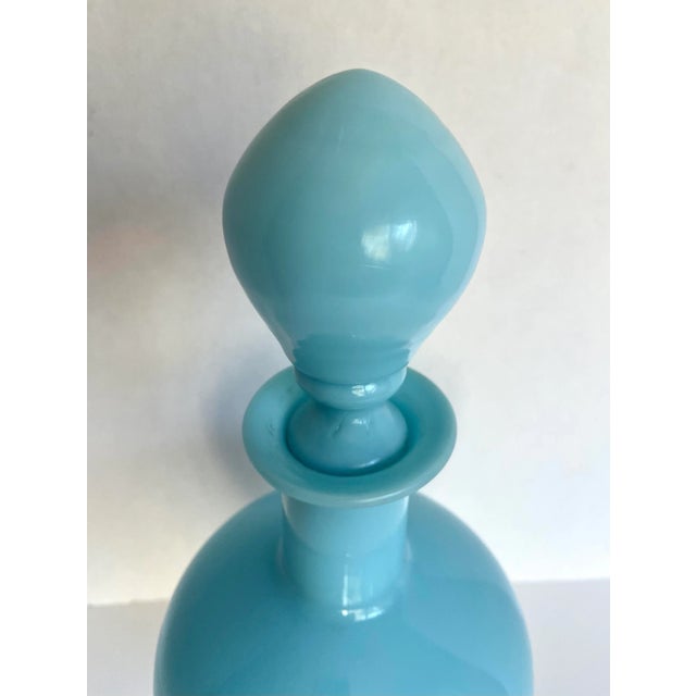Here is a STUNNER of a piece from the early 1900's made by Portieux Vallerysthal in hand-blown opaline blue glass. Please...