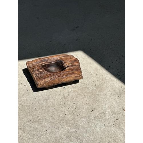 Asian Dark Brown Square Hollow Circular Teak Bowl For Sale - Image 14 of 18