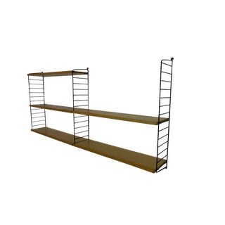 Swedish Ash and Metal Wall Unit by Kajsa & Nils Nisse Strinning for String, 1950s, Set of 8 For Sale