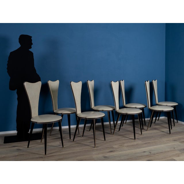 Chairs by Umberto Mascagni, 1950s-1960s, Set of 8 For Sale - Image 4 of 13