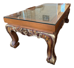 Thai Teakwood Hand Carved Coffee Table - Imported From Thailand